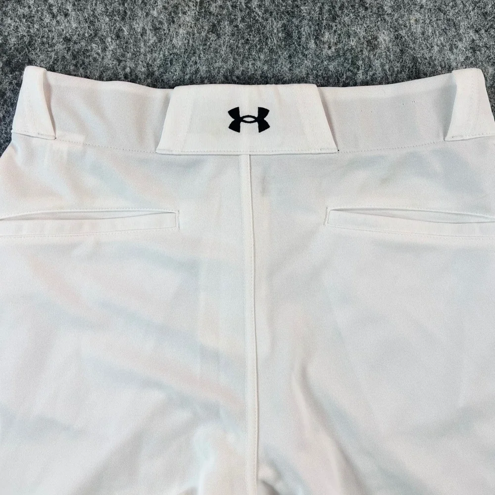 Under Armour Softball Pants Womens Medium White Cropped Athletic UA Fastpitch